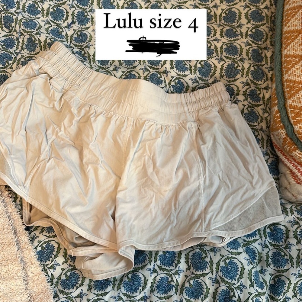 lululemon athletica Women's Cream Athletic Shorts